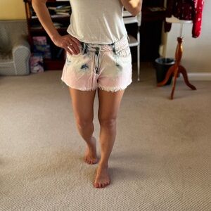 Bullhead Pink Tie-Dye Women's Shorts